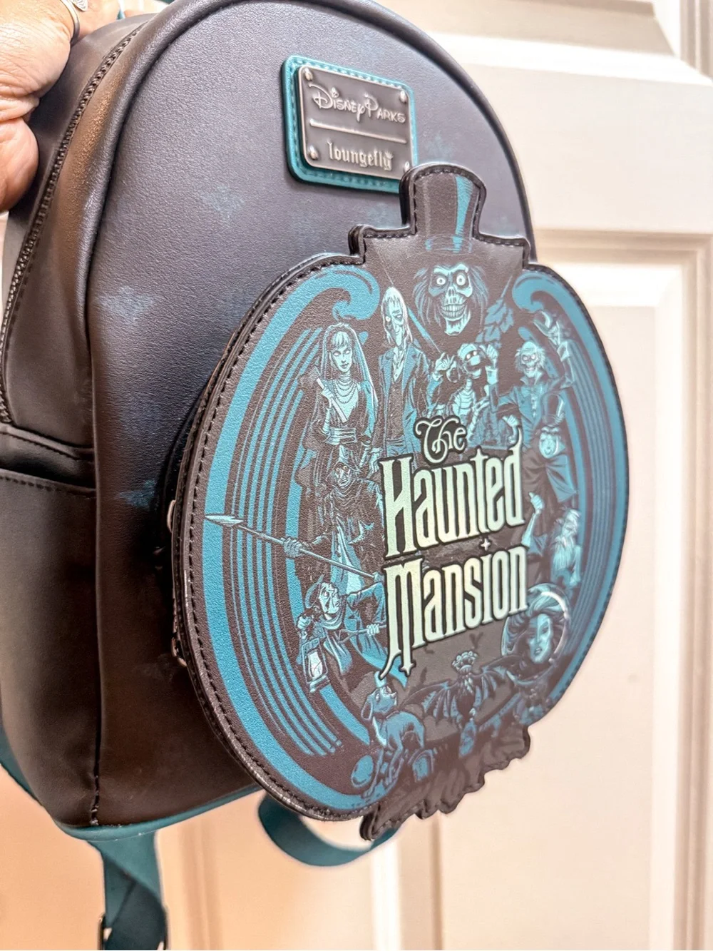 Loungefly Haunted Mansion Mini Backpack in Black & Teal Accents